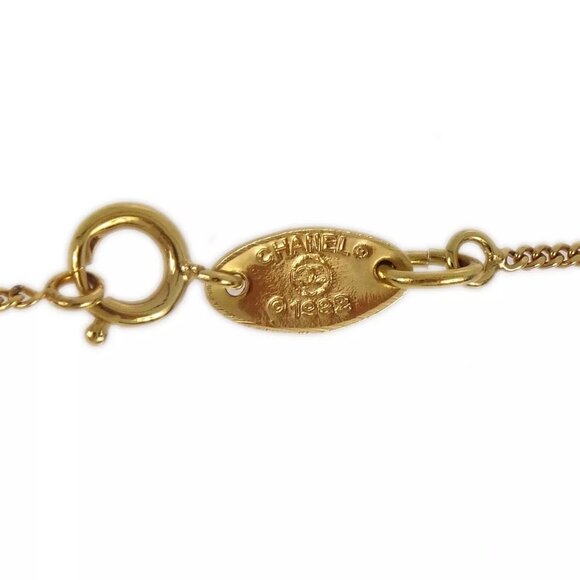 Chanel Mini CC Chain Pendant Necklace Gold 1982 141197 - Picture 4 of 4
